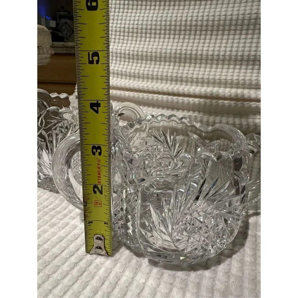 Crystal sugar and creamer set